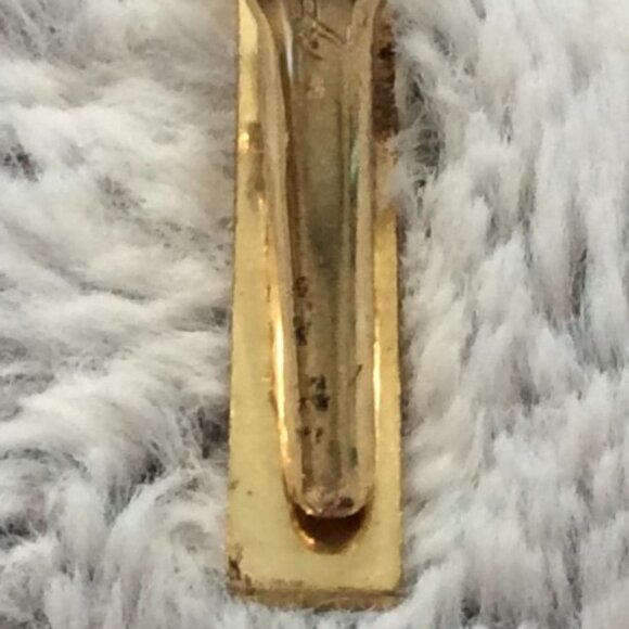 Vintage Avon Gold Tone Brushed Gold-Tone Metal Tie Clasp - Picture 8 of 8